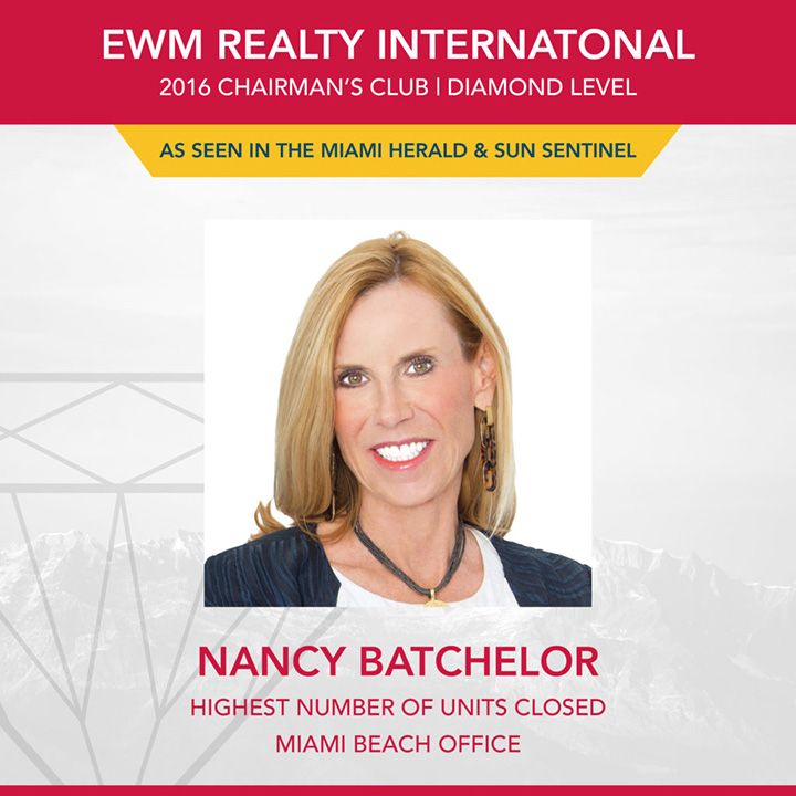 Nancy Batchelor: Highest Number of Units Closed, EWM Miami Beach