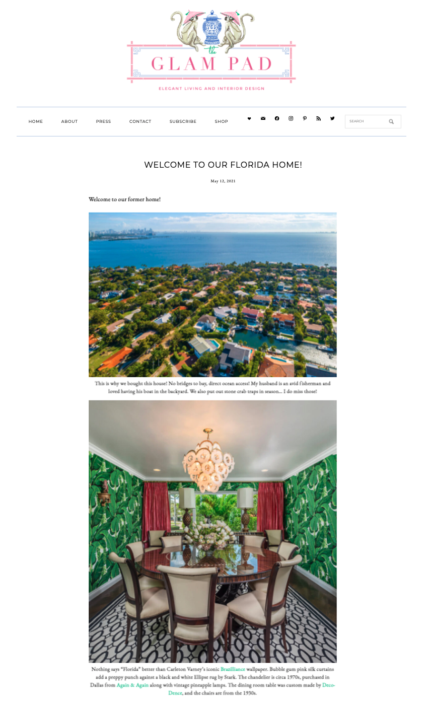 Glam Pad – Welcome to our Florida Home